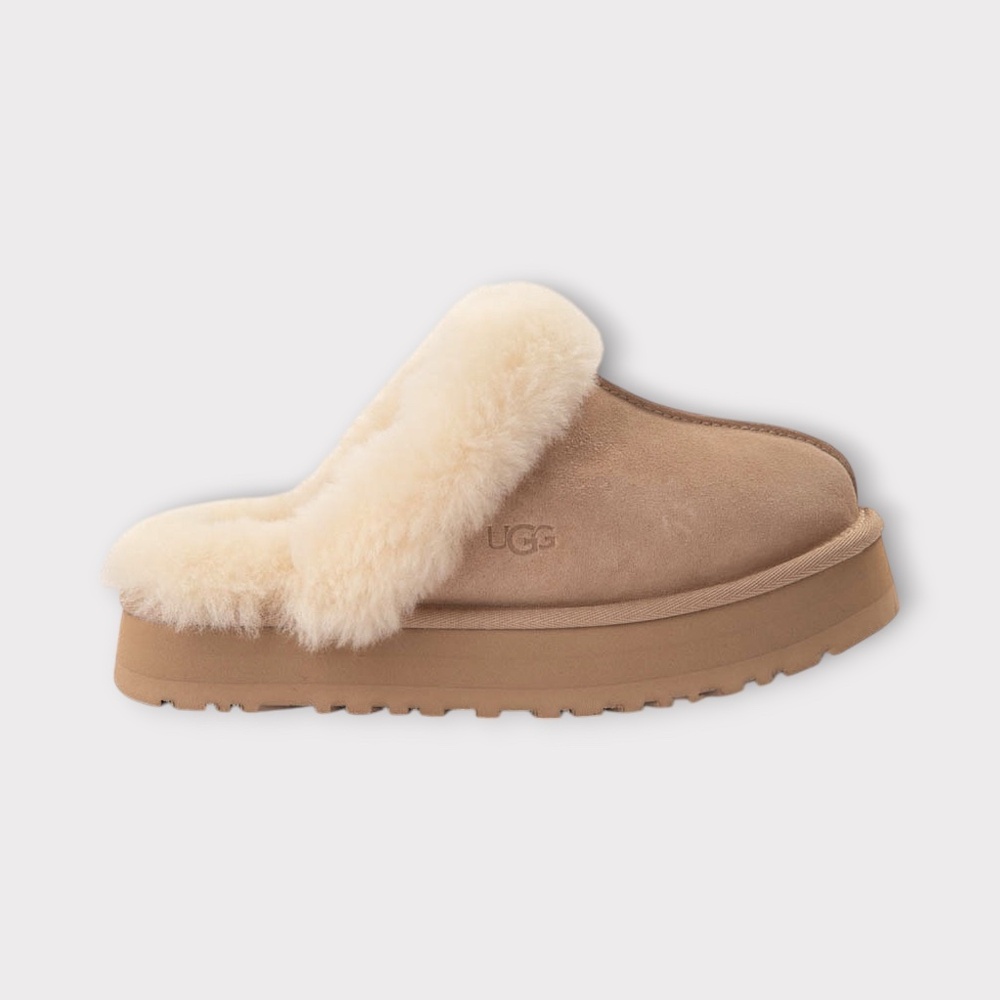 Women's UGG Disquette Slippers in Sand Suede. 1122550